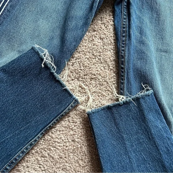 Levi's 512 Tapered Blue Stripe Side Seam Raw Hem and Sides Jeans Size 29x30 - Picture 4 of 11